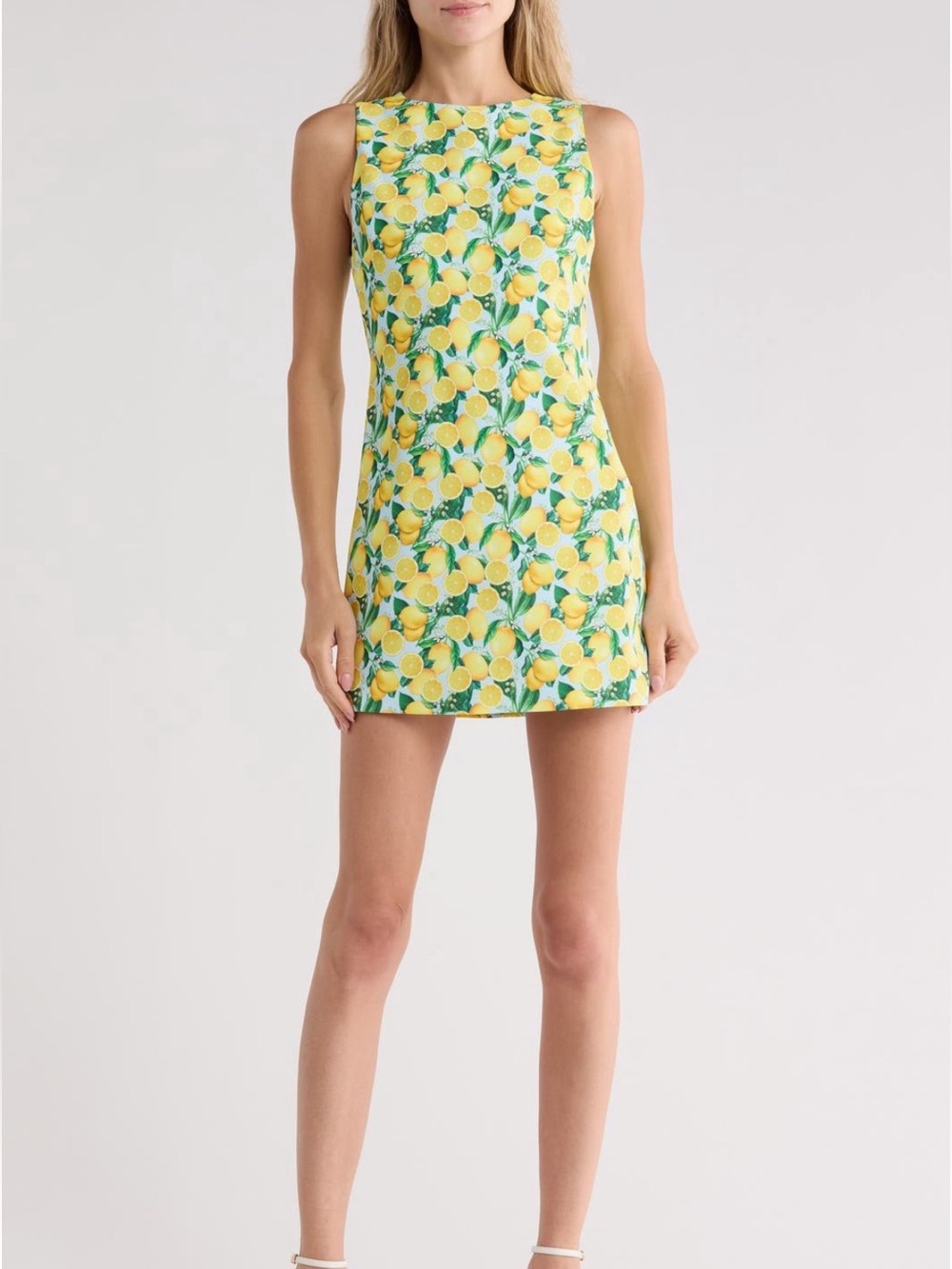 Alice + Olivia Lemon Squeeze Clyde A-Line Shift Dress Size 8 NWT